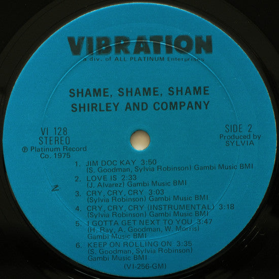 Shirley & Company : Shame Shame Shame (LP)