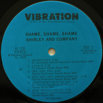 Shirley & Company : Shame Shame Shame (LP)