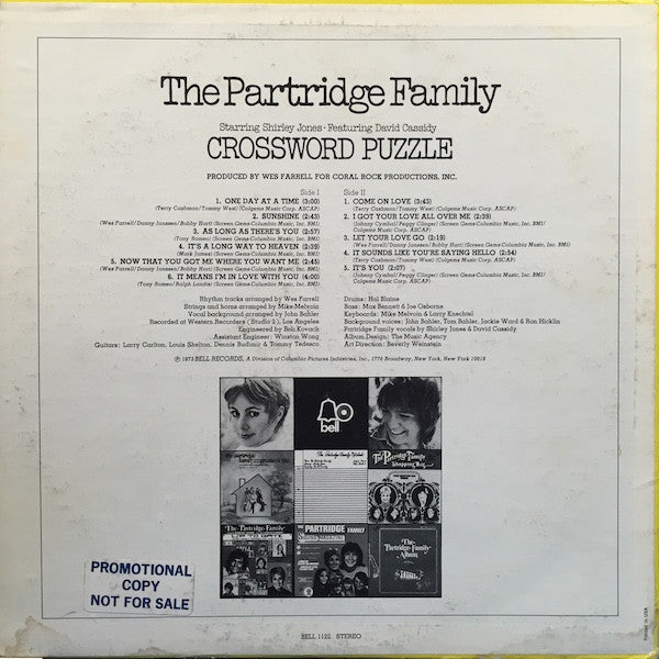 The Partridge Family : Crossword Puzzle (LP, Album, Promo)