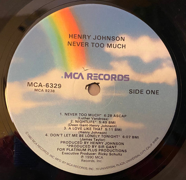 Henry Johnson : Never Too Much (LP, Album)