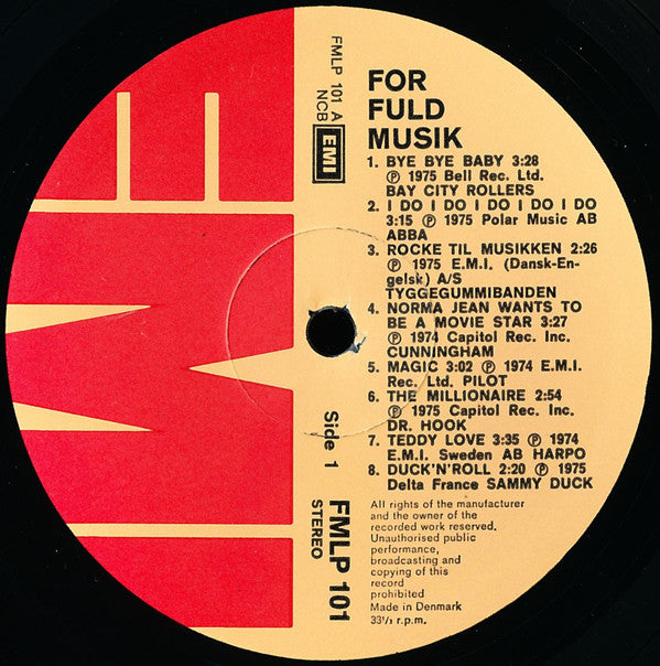 Various : For Fuld Musik (LP, Comp)