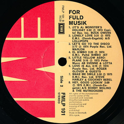 Various : For Fuld Musik (LP, Comp)