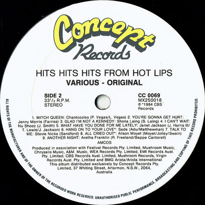 Various : Hits, Hits, Hits From Hot Lips (LP, Comp)