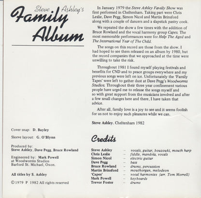 Steve Ashley : Steve Ashley’s Family Album (CD, Album)