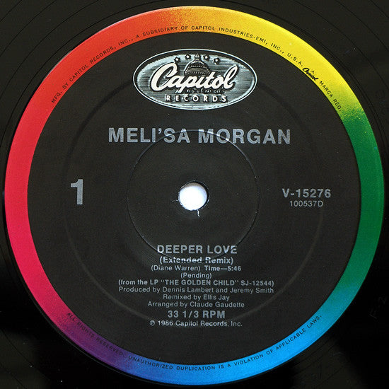 Meli'sa Morgan : Deeper Love (12")