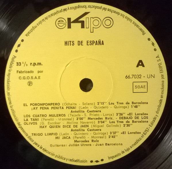 Various : Hits De España (LP, Comp)