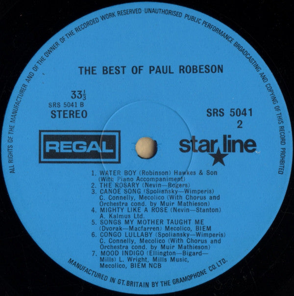 Paul Robeson : The Best Of Paul Robeson (LP, Comp, Non)