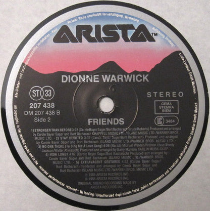 Dionne Warwick : Friends (LP, Album)