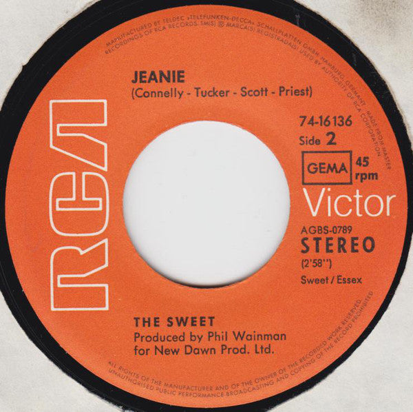 The Sweet : Poppa Joe  (7", Single)