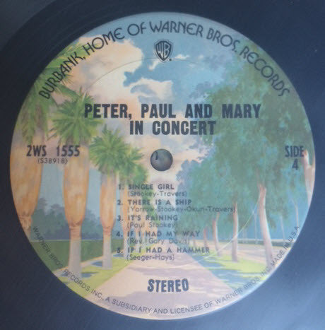 Peter, Paul & Mary : In Concert (2xLP, Album, RE, Gat)