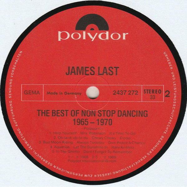 James Last : The Best Of James Last - Non Stop Dancing 1965 - 1970 (2xLP, Comp)