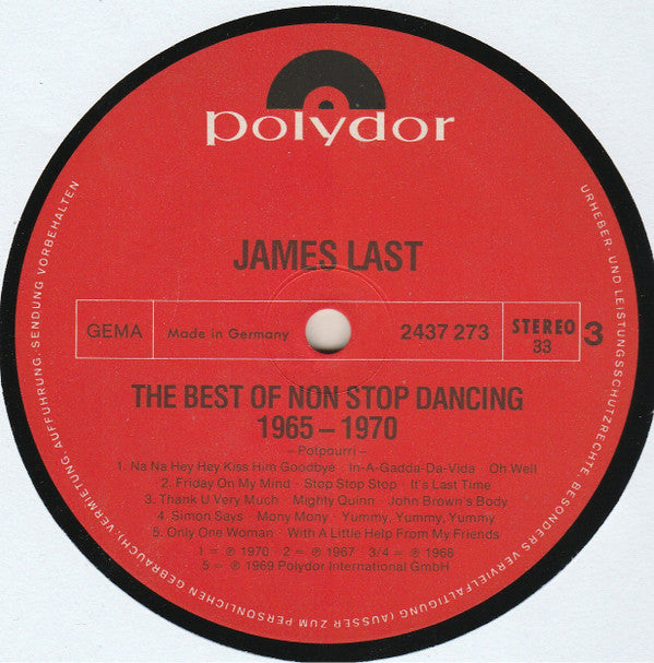 James Last : The Best Of James Last - Non Stop Dancing 1965 - 1970 (2xLP, Comp)