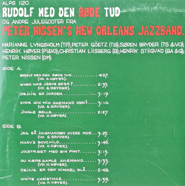 Peter Nissens New Orleans Jazzband : Rudolf Med Den Røde Tud Og Andre Julegodter (LP, Album)