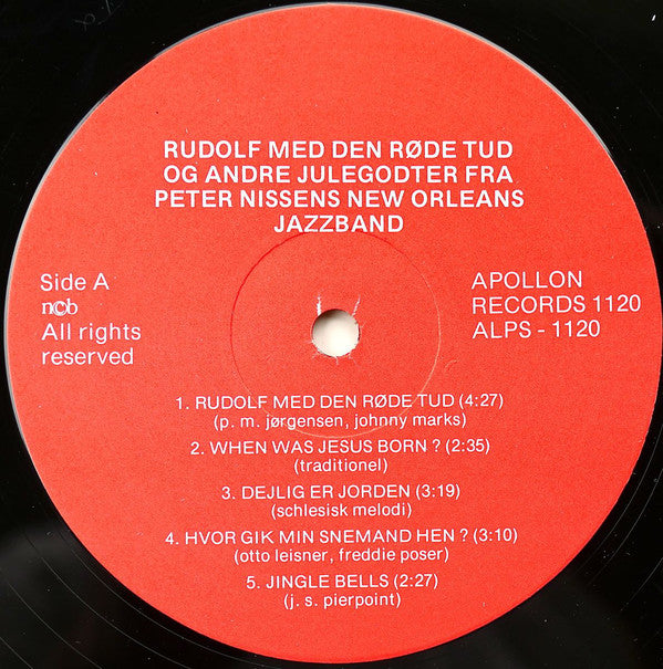 Peter Nissens New Orleans Jazzband : Rudolf Med Den Røde Tud Og Andre Julegodter (LP, Album)