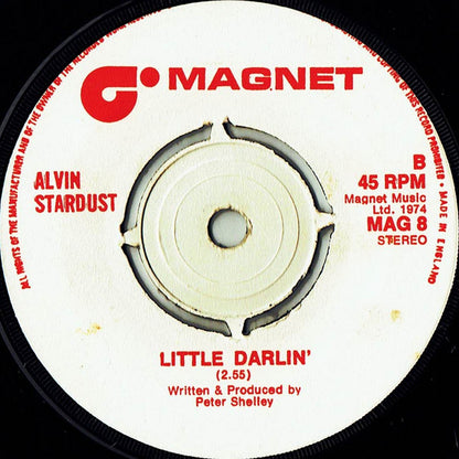 Alvin Stardust : Red Dress (7", Single, Pus)