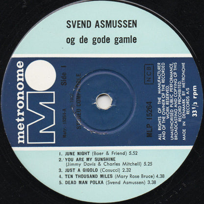 Svend Asmussen : Svend Asmussen & De Gode Gamle (LP)