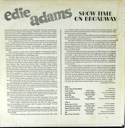 Edie Adams : Show Time On Broadway (LP, Album, Mono, Ltd)