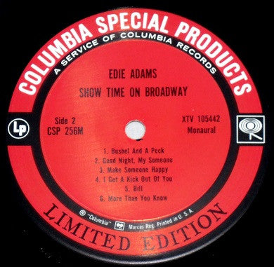 Edie Adams : Show Time On Broadway (LP, Album, Mono, Ltd)