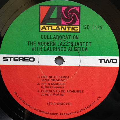 The Modern Jazz Quartet With Laurindo Almeida : Collaboration (LP, Album, RE, PR)