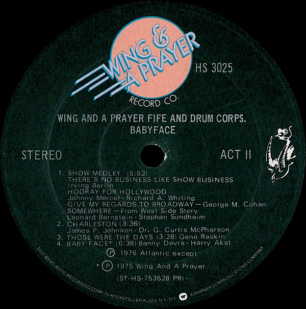 Wing And A Prayer Fife And Drum Corps. : Babyface (LP, Album, PR)