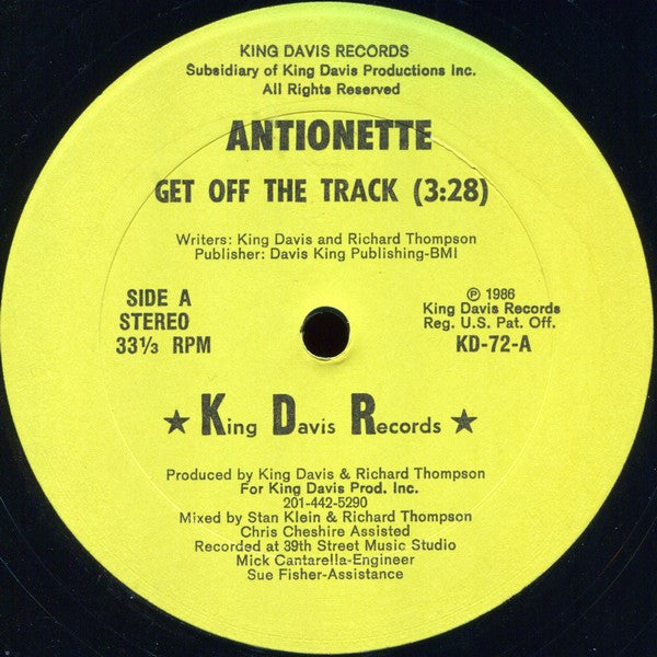 Antionette : Get Off The Track (12")