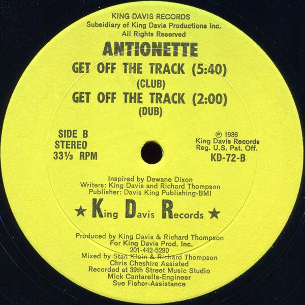 Antionette : Get Off The Track (12")