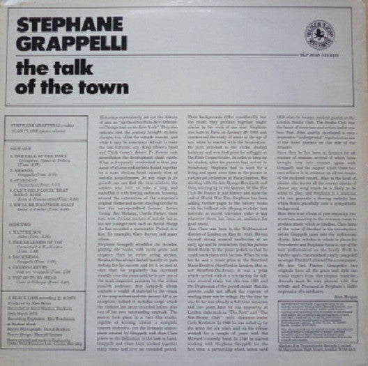 Stéphane Grappelli : The Talk Of The Town (LP, Album)