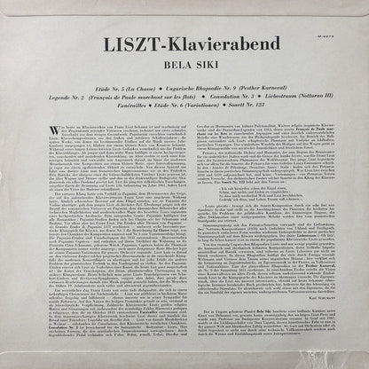 Franz Liszt, Bela Siki : Klavierabend (LP, Mono)