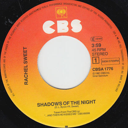 Rachel Sweet : Shadows Of The Night (7", Single)