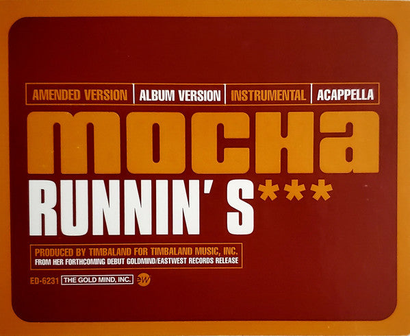 Mocha : Runnin' S*** (12", Promo)