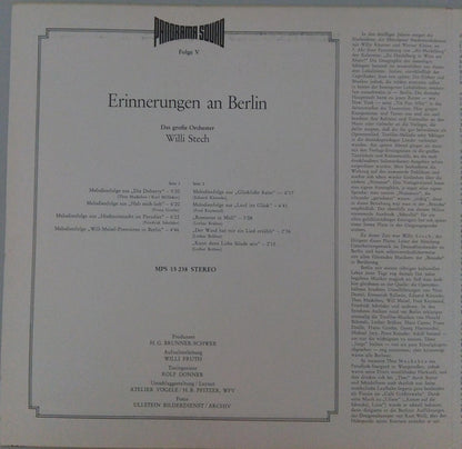 Orchester Willi Stech : Erinnerungen An Berlin (LP)