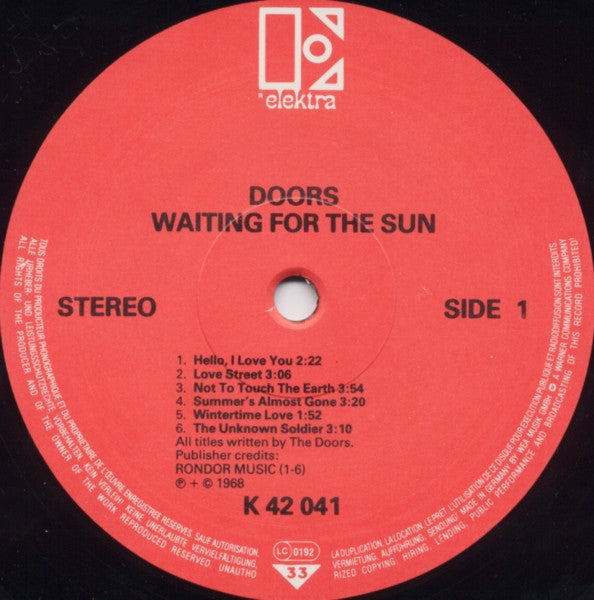 The Doors : Waiting For The Sun (LP, Album, RE)