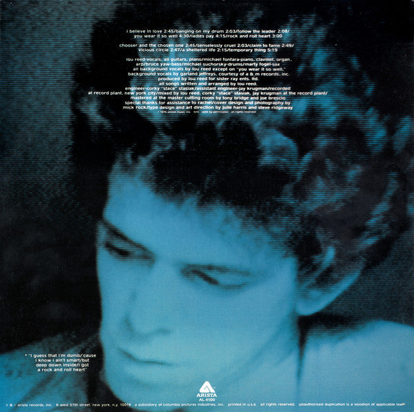 Lou Reed : Rock And Roll Heart (LP, Album, PRC)