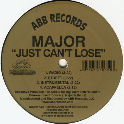 Major (5) : Concrete Ni**a b/w Just Can't Lose (12")