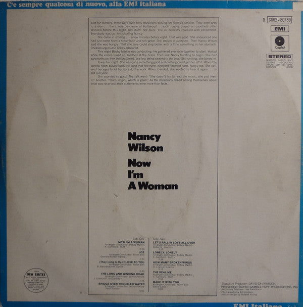 Nancy Wilson : Now I'm A Woman (LP, Album)