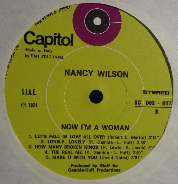 Nancy Wilson : Now I'm A Woman (LP, Album)