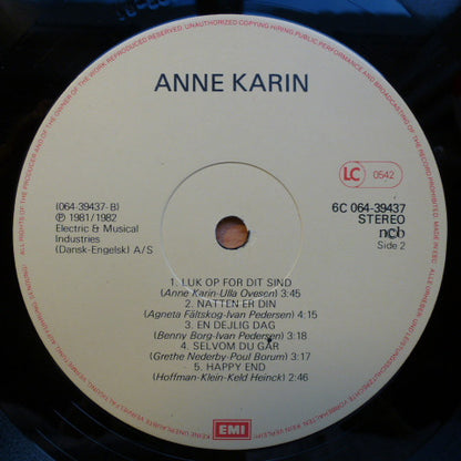 Anne Karin (2) : Anne Karin (LP, Album)