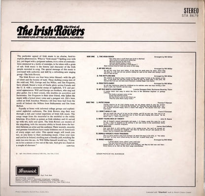 The Irish Rovers : The First Of The Irish Rovers (LP, Album)