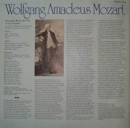 Wolfgang Amadeus Mozart, Collegium Aureum : Serenade B-Dur KV 361 'Gran Partita' (LP, Club, RE)