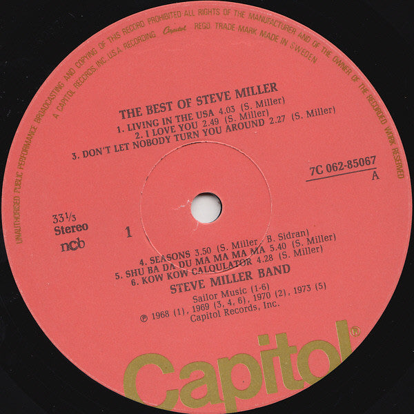 Steve Miller Band : The Best Of  (LP, Comp)