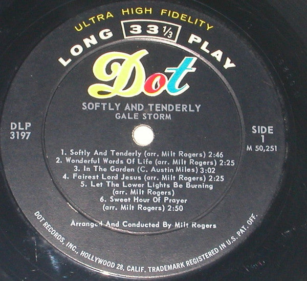 Gale Storm : Softly And Tenderly (LP, Mono)