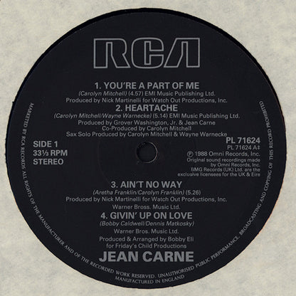 Jean Carn : You're A Part Of Me (LP, Album)