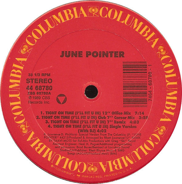 June Pointer : Tight On Time (I'll Fit U In) (12")