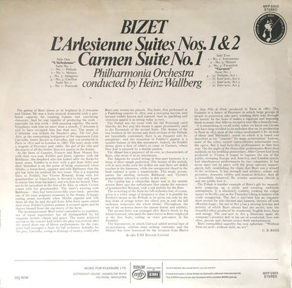 Georges Bizet : L'Arlesienne Suite, Carmen Suite (LP)