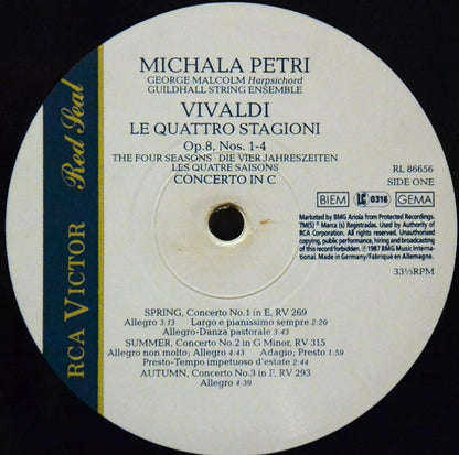 Michala Petri : Vivaldi - Le Quattro Stagioni Op. 8, Nos 1-4 (LP, Album)