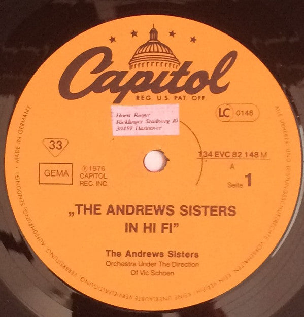 The Andrews Sisters : The Andrew Sisters In Hi-Fi (2xLP, Comp)