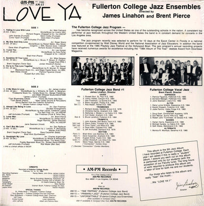 Fullerton College Jazz Ensemble : Love Ya (LP, Album)