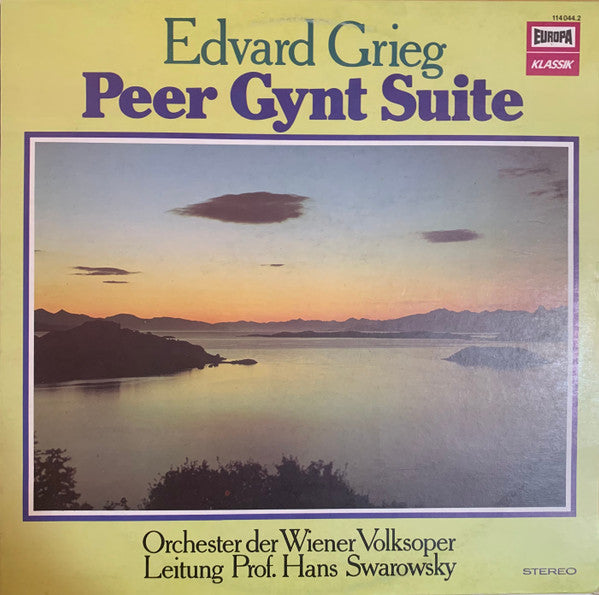 Edvard Grieg, Wiener Volksopernorchester, Hans Swarowsky : Peer Gynt Suite (LP)