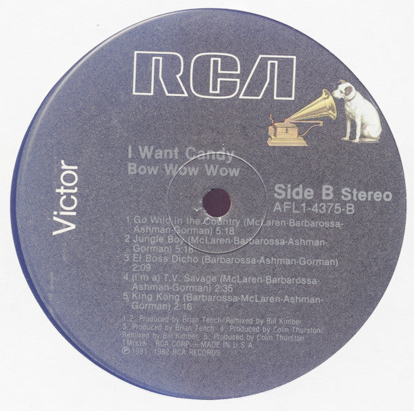 Bow Wow Wow : I Want Candy (LP, Album, Ind)