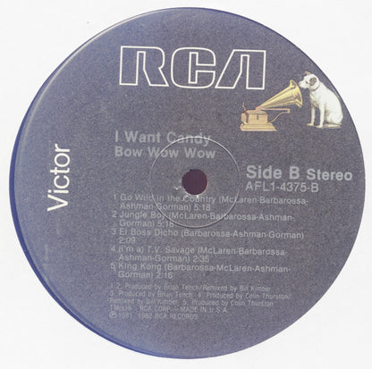 Bow Wow Wow : I Want Candy (LP, Album, Ind)